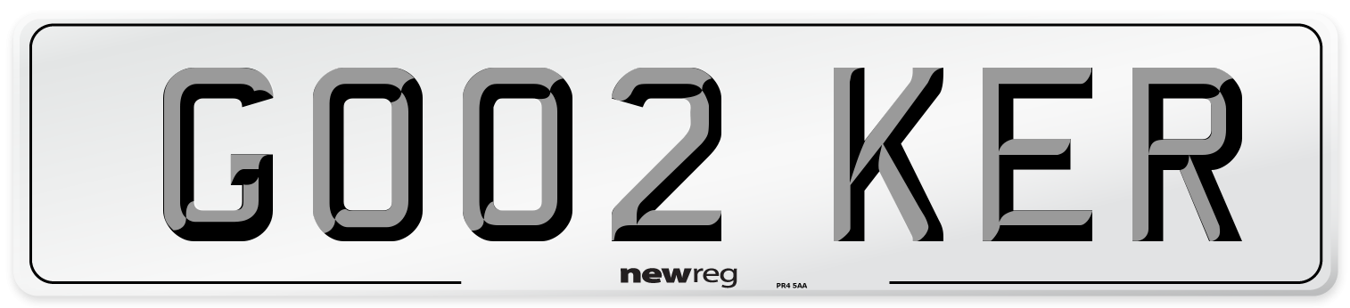 GO02 KER Number Plate from New Reg
